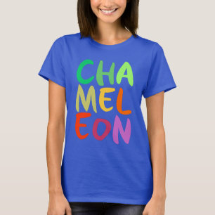 Chameleon Farbiger Text T-Shirt