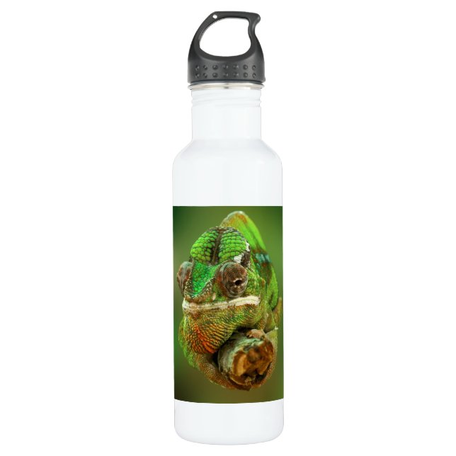 Chameleon Foto Trinkflasche (Vorderseite)