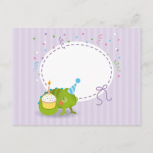 Chameleon Geburtstag Postkarte