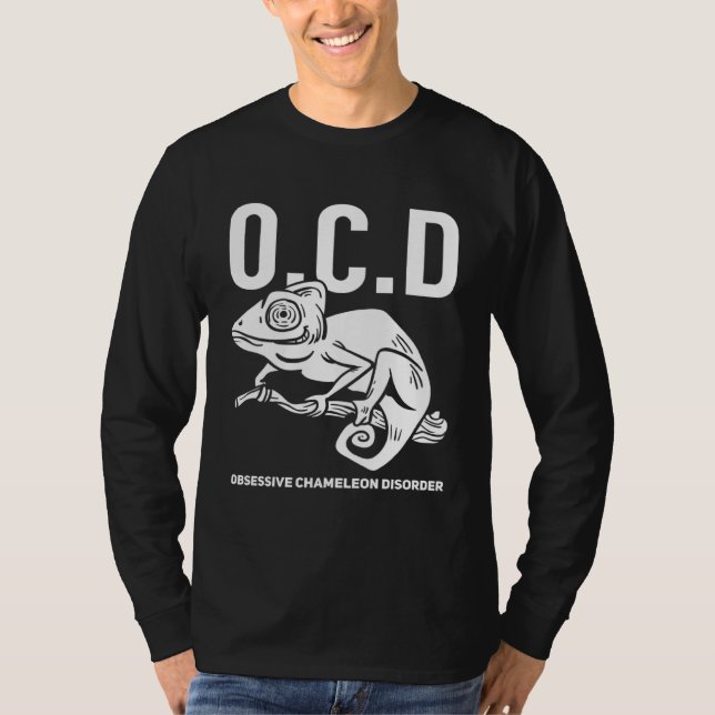 Chameleon  Green Lizard Reptile T-Shirt (Vorderseite)