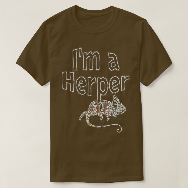 Chameleon Im a Herper neon design  T-Shirt (Design vorne)
