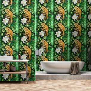 Chameleon in Blätter Tapete