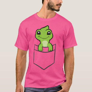 Chameleon in den Pocket Liebe Chameleons T-Shirt