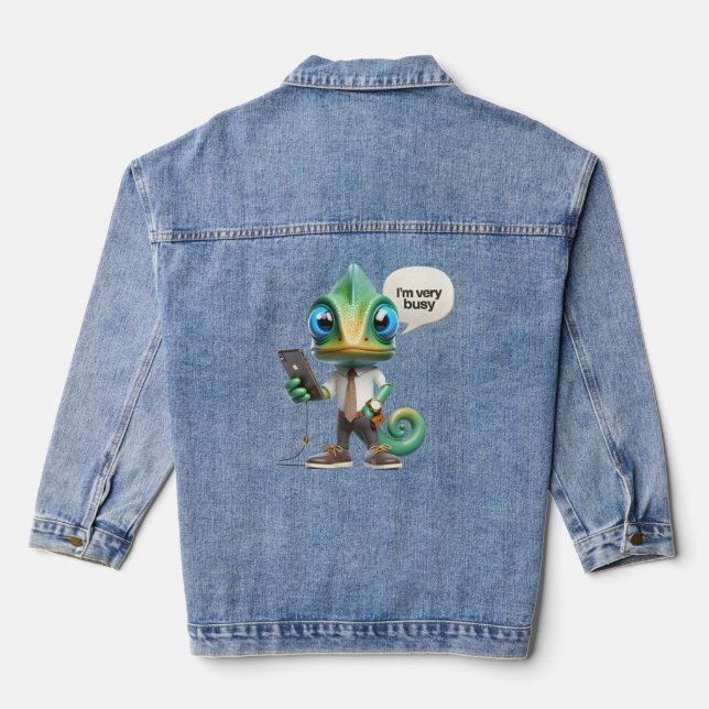 Chameleon in einer Krawatte Jeansjacke (Rückseite)