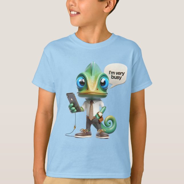 Chameleon in einer Krawatte T-Shirt (Vorderseite)