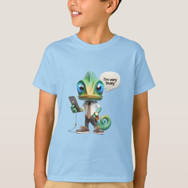Chameleon in einer Krawatte T-Shirt (Vorderseite)