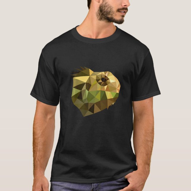 Chameleon Lizard Polygon Art Terrarium T-Shirt (Vorderseite)