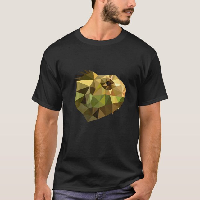 Chameleon Lizard Polygon Art Terrarium T-Shirt (Vorderseite)