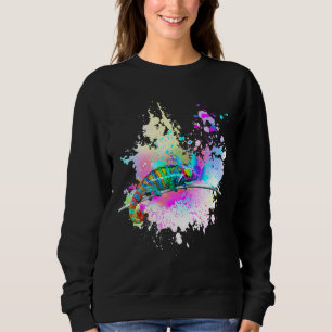 Chameleon Lizard Rainbow Heart Liebe Glasses Sungl Sweatshirt