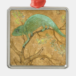Chameleon (Lizard) (Reptil) (Moghul Art) (asiatisc Ornament Aus Metall