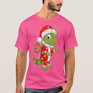 Chameleon Lover Xmas Lighting Santa Chameleon Chri T-Shirt