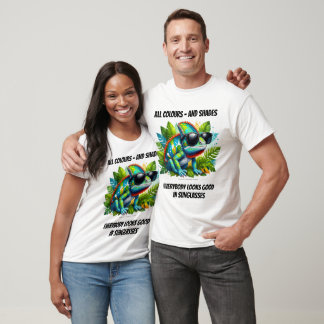Chameleon Mood T-Shirt - Funny Reptile in Sonnenbr