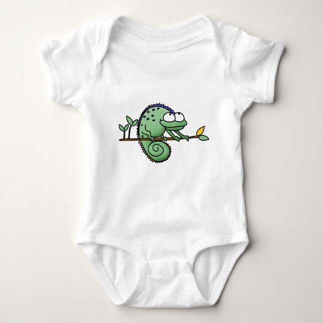 Chameleon Niedlich Funny Baby Strampler (Vorderseite)