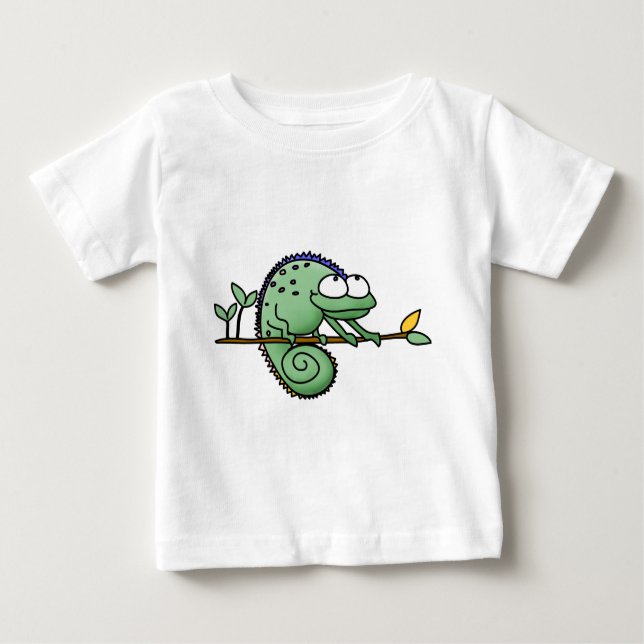 Chameleon Niedlich Funny Baby T-shirt (Vorderseite)