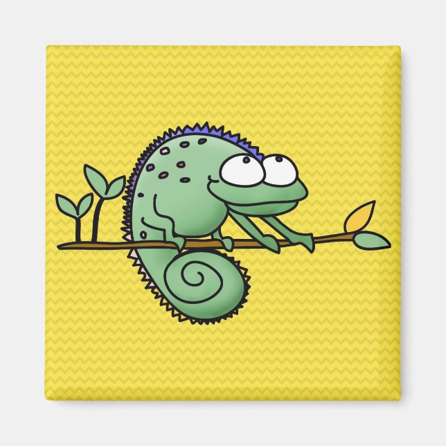 Chameleon Niedlich Funny Magnet (Vorne)