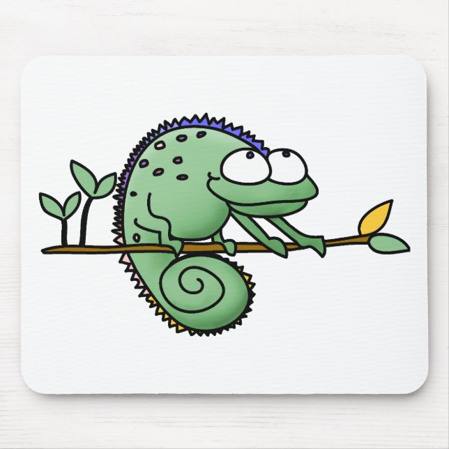 Chameleon Niedlich Funny Mousepad (Vorne)