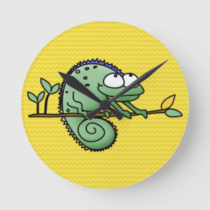 Chameleon Niedlich Funny Runde Wanduhr