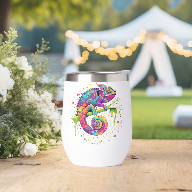 Chameleon Paint Stains Wasserfarbe Stil (Hochzeit)