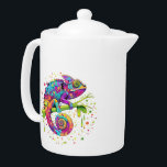 Chameleon Paint Stains Wasserfarbe Stil<br><div class="desc">Chameleon Paint Stains Wasserfarbe Stil bizarre surreale Kunst. Original Vector Logo Illustration Copyright BluedarkArt.</div>