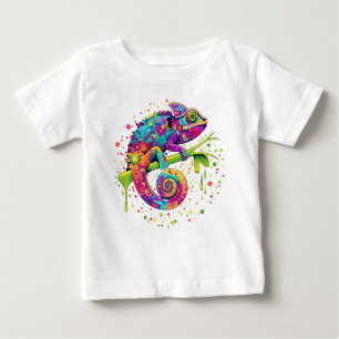 Chameleon Paint Stains Wasserfarbe Stil Baby T-shirt
