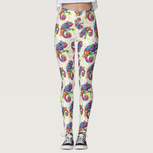 Chameleon Paint Stains Wasserfarbe Stil Leggings
