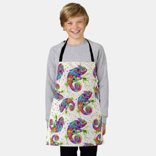 Chameleon Paint Stains Wasserfarbe Stil Schürze