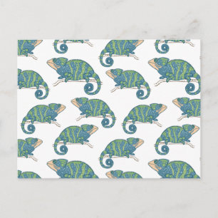 Chameleon Pattern Postkarte