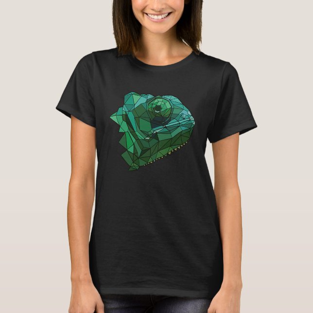 Chameleon Polygon Reptiles Lizards T-Shirt (Vorderseite)