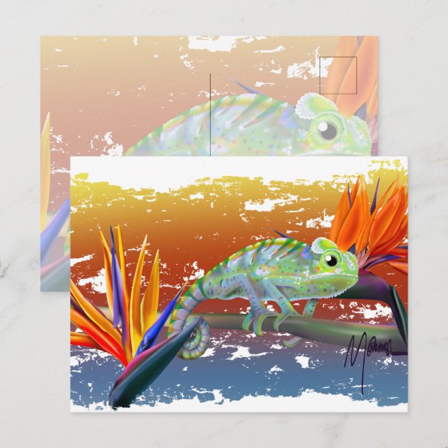 Chameleon  postkarte (Vorne/Hinten)