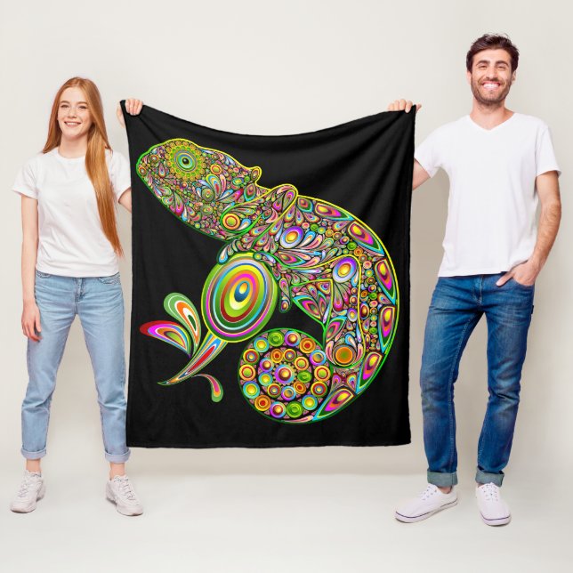 Chameleon Psychedelic Fantasy Fleecedecke (Beispiel)