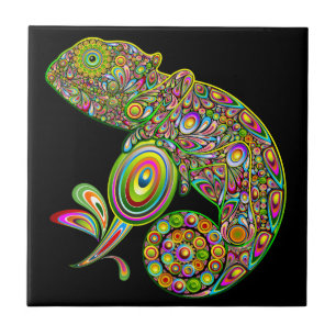 Chameleon Psychedelic Fantasy Fliese