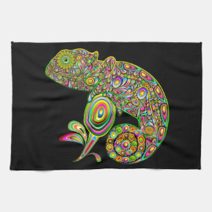Chameleon Psychedelic Fantasy Geschirrtuch