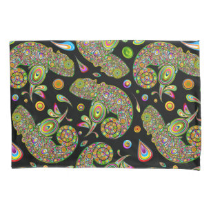 Chameleon Psychedelic Fantasy Kissenbezug