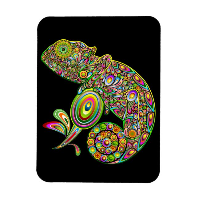 Chameleon Psychedelic Fantasy Magnet (Vertikal)