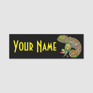 Chameleon Psychedelic Fantasy Namensschild