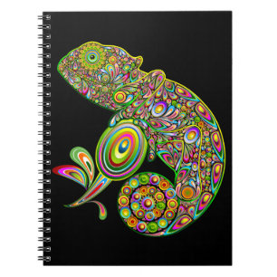 Chameleon Psychedelic Fantasy Notizblock