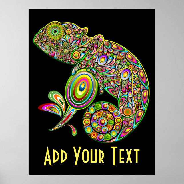 Chameleon Psychedelic Fantasy Poster (Vorne)