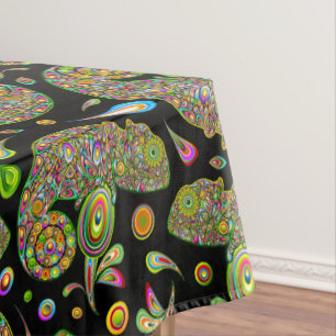 Chameleon Psychedelic Fantasy Tischdecke