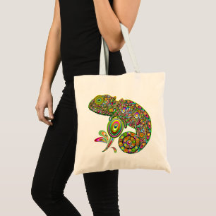 Chameleon Psychedelic Fantasy Tragetasche