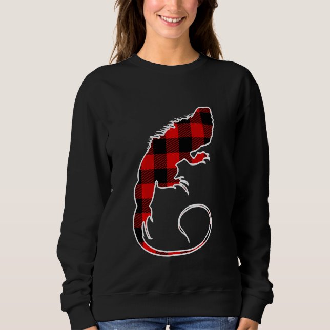 Chameleon Red Buffalo Kariert Lizard Matching Pj F Sweatshirt (Vorderseite)