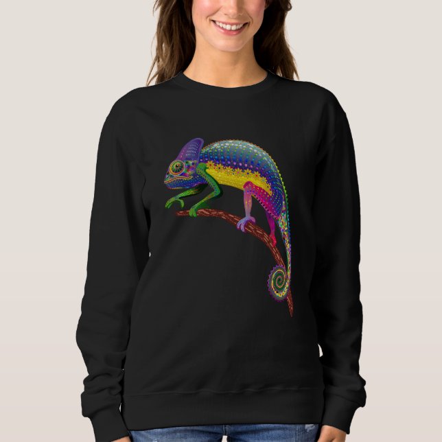 Chameleon Reptile Keeper Herpetologist Animal Sweatshirt (Vorderseite)