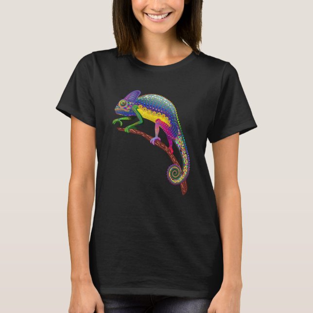 Chameleon Reptile Keeper Herpetologist Animal T-Shirt (Vorderseite)