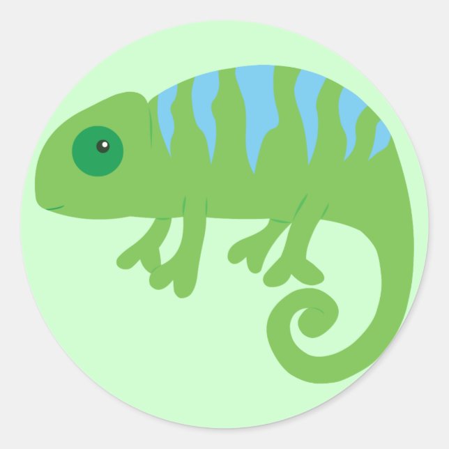 Chameleon Runder Aufkleber (Vorderseite)