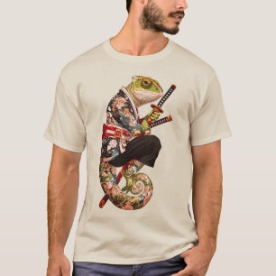 Chameleon Samurai - Tattooed Warrior mit Katana T-Shirt