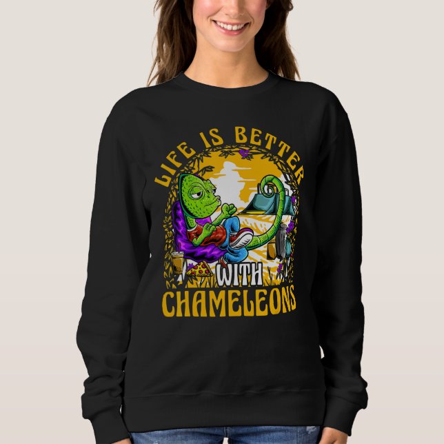 Chameleon  Saying 1 Sweatshirt (Vorderseite)