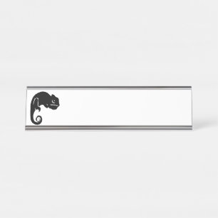 Chameleon-Silhouette Schreibtischnamensplakette