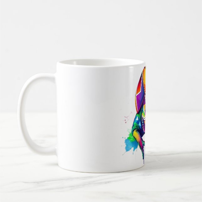 Chameleon Spirit Rainbow Cap T-Shirt Kaffeetasse (Links)