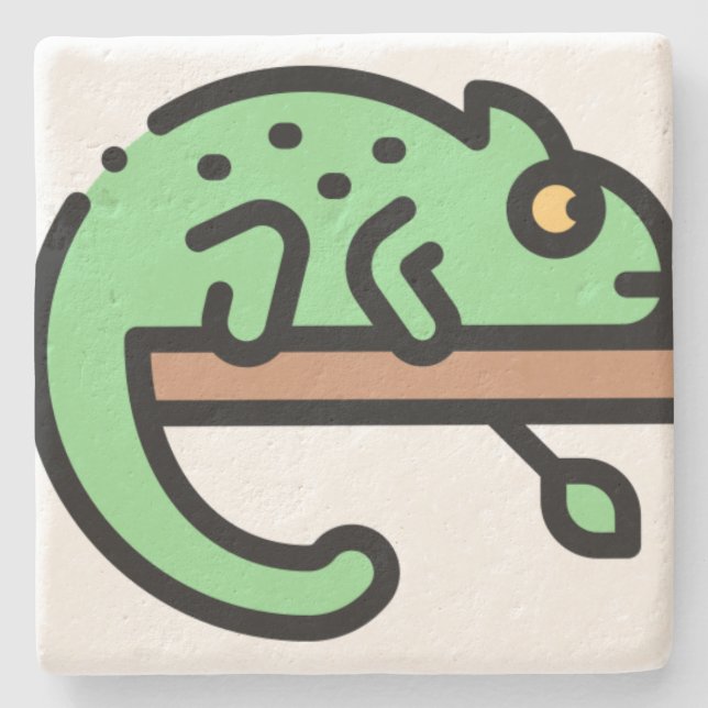 Chameleon Steinuntersetzer (Vorderseite)