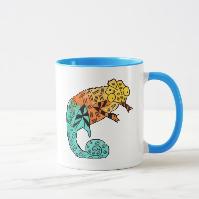 Chameleon Tinte niedliche Kinder Tasse (Rechts)