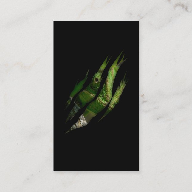 Chameleon Torn Art Lizard Visitenkarte (Vorderseite)